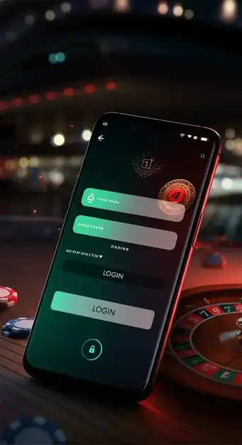 Interfaz de inicio de sesión de BetOnRed Casino con campos de email, contraseña y acceso seguro SSL.